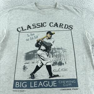 Vintage New York Yankees Shirt Mens Large MLB Baseball Babe Ruth Big League 90s